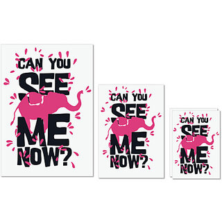                       UDNAG Untearable Waterproof Stickers 155GSM 'Can you see me now' A4 x 1pc, A5 x 1pc & A6 x 2pc                                              