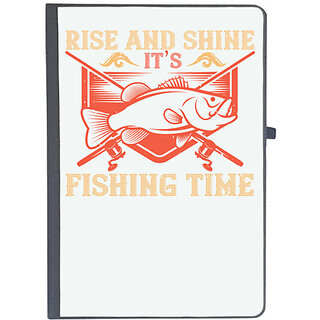                       UDNAG Ruled Notebook Diary 'Fishing | Rise and shine, its fishing time', [A5 80Pages 80GSM]                                              