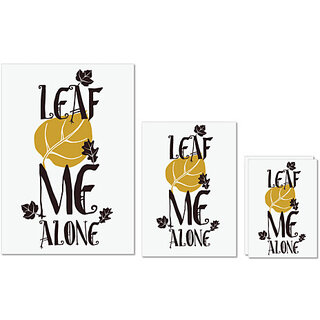                       UDNAG Untearable Waterproof Stickers 155GSM 'Leaf me alone' A4 x 1pc, A5 x 1pc & A6 x 2pc                                              