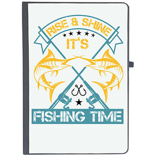                       UDNAG Ruled Notebook Diary 'Fishing | Rise & shine its fishing time', [A5 80Pages 80GSM]                                              