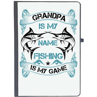                       UDNAG Ruled Notebook Diary 'Grand Father | Grandpa is my name fishing is my game', [A5 80Pages 80GSM]                                              