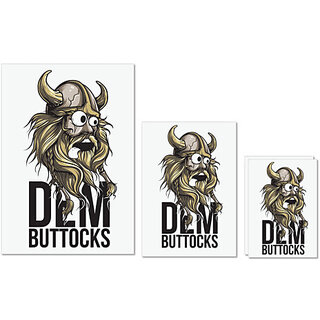 UDNAG Untearable Waterproof Stickers 155GSM 'Vikings | DEM buttocks' A4 x 1pc, A5 x 1pc & A6 x 2pc UDNAG Untearable Waterproof Stickers 155GSM 'Vikings | DEM buttocks' A4 x 1pc, A5 x 1pc & A6 x 2pc
