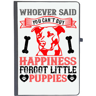                       UDNAG Ruled Notebook Diary 'Dog | Whoever said you can't buy Happiness forgot little puppies', [A5 80Pages 80GSM]                                              
