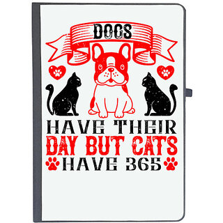                       UDNAG Ruled Notebook Diary 'Dog | Dogs have their day but cats have 365', [A5 80Pages 80GSM]                                              
