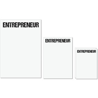 UDNAG Untearable Waterproof Stickers 155GSM 'Entrepreneur | Entrepreneur' A4 x 1pc, A5 x 1pc & A6 x 2pc