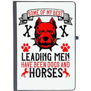                       UDNAG Ruled Notebook Diary 'Dog | Some of my best leading men have been dogs and horses', [A5 80Pages 80GSM]                                              