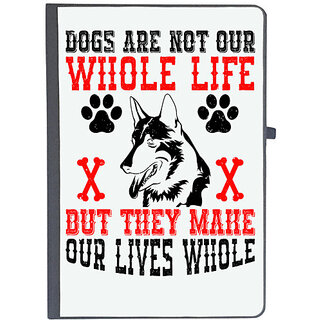                       UDNAG Ruled Notebook Diary 'Dog | Dogs are not our whole life, but they make our lives whole', [A5 80Pages 80GSM]                                              