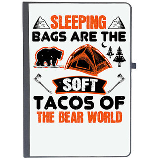                      UDNAG Ruled Notebook Diary 'Winter Bear | Sleeping bags are the soft tacos of the bear world', [A5 80Pages 80GSM]                                              