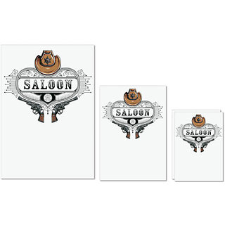 UDNAG Untearable Waterproof Stickers 155GSM 'Death | Hat Gun Saloon' A4 x 1pc, A5 x 1pc & A6 x 2pc UDNAG Untearable Waterproof Stickers 155GSM 'Death | Hat Gun Saloon' A4 x 1pc, A5 x 1pc & A6 x 2pc