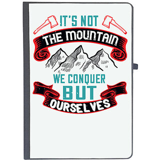                       UDNAG Ruled Notebook Diary 'Mountain Adventure | Its not the mountain we conquer, but ourselves', [A5 80Pages 80GSM]                                              