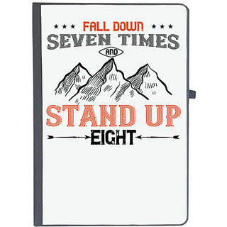                       UDNAG Ruled Notebook Diary 'Mountain Adventure | Fall down seven times and stand up eight', [A5 80Pages 80GSM]                                              