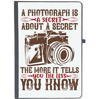                       UDNAG Ruled Notebook Diary 'Photographer | a photograph Is secret about a secret', [A5 80Pages 80GSM]                                              