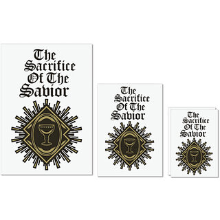 UDNAG Untearable Waterproof Stickers 155GSM 'The Sacrifice of the Sabior' A4 x 1pc, A5 x 1pc & A6 x 2pc UDNAG Untearable Waterproof Stickers 155GSM 'The Sacrifice of the Sabior' A4 x 1pc, A5 x 1pc & A6 x 2pc