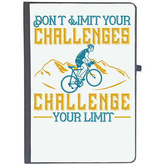                       UDNAG Ruled Notebook Diary 'Cycling | don't limit your challenges, challenge your limit', [A5 80Pages 80GSM]                                              