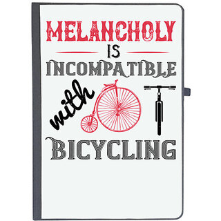                       UDNAG Ruled Notebook Diary 'Cycling | Melancholy is incompatible with bicycling', [A5 80Pages 80GSM]                                              
