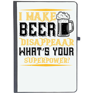                       UDNAG Ruled Notebook Diary 'Beer | I MAKE BEER DISAPPEAAR WHATS YOUR SUPERPOWER', [A5 80Pages 80GSM]                                              