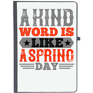                       UDNAG Ruled Notebook Diary 'Spring | A kind word is like a spring day', [A5 80Pages 80GSM]                                              