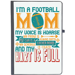                       UDNAG Ruled Notebook Diary 'Mother | I'm football mom my voice is hoarse', [A5 80Pages 80GSM]                                              
