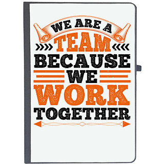                       UDNAG Ruled Notebook Diary 'Team Work | We are a team because we work together', [A5 80Pages 80GSM]                                              