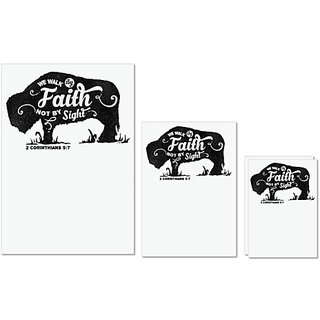 UDNAG Untearable Waterproof Stickers 155GSM 'Faith | We walk by faith not by sight' A4 x 1pc, A5 x 1pc & A6 x 2pc UDNAG Untearable Waterproof Stickers 155GSM 'Faith | We walk by faith not by sight' A4 x 1pc, A5 x 1pc & A6 x 2pc