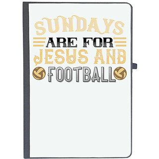                       UDNAG Ruled Notebook Diary 'Football | Sunday are for jesue', [A5 80Pages 80GSM]                                              