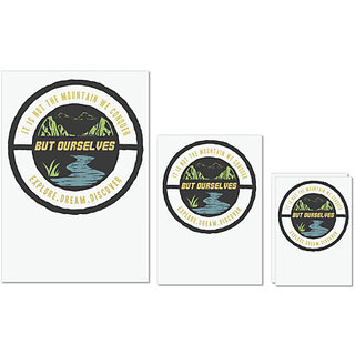                       UDNAG Untearable Waterproof Stickers 155GSM 'Mountain Dream' A4 x 1pc, A5 x 1pc & A6 x 2pc                                              