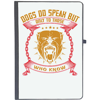                       UDNAG Ruled Notebook Diary 'Dog | Dogs Do Speak But Only To Those Who Know How to Listen_02', [A5 80Pages 80GSM]                                              
