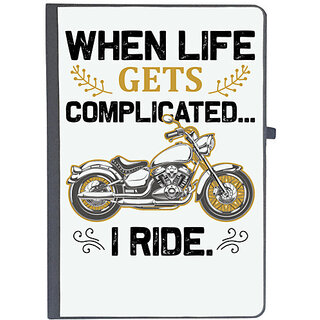                       UDNAG Ruled Notebook Diary 'Rider | When Life', [A5 80Pages 80GSM]                                              