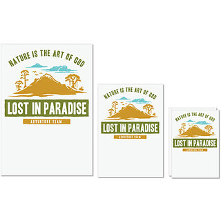                       UDNAG Untearable Waterproof Stickers 155GSM 'Adventure And lost in Paradise' A4 x 1pc, A5 x 1pc & A6 x 2pc                                              