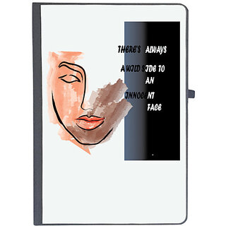                       UDNAG Ruled Notebook Diary 'Innocent | There always a wide side to an innocent face', [A5 80Pages 80GSM]                                              