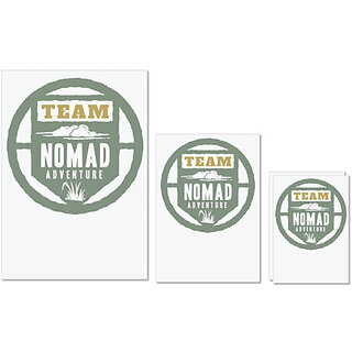 UDNAG Untearable Waterproof Stickers 155GSM 'Team NOMAD adventure' A4 x 1pc, A5 x 1pc & A6 x 2pc UDNAG Untearable Waterproof Stickers 155GSM 'Team NOMAD adventure' A4 x 1pc, A5 x 1pc & A6 x 2pc