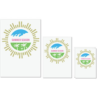                       UDNAG Untearable Waterproof Stickers 155GSM 'Summer' A4 x 1pc, A5 x 1pc & A6 x 2pc                                              