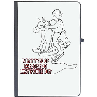                       UDNAG Ruled Notebook Diary 'Exercise lazy | What type of excercise do lazy people do', [A5 80Pages 80GSM]                                              