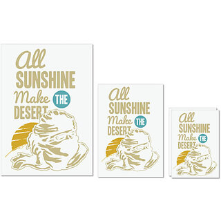                       UDNAG Untearable Waterproof Stickers 155GSM 'All sunshine make desert' A4 x 1pc, A5 x 1pc & A6 x 2pc                                              