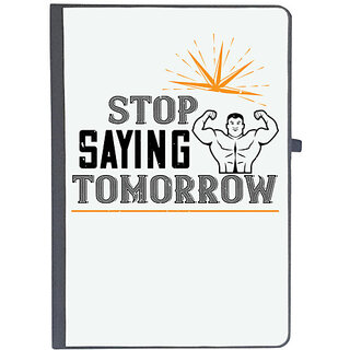                       UDNAG Ruled Notebook Diary 'Gym | stop saying tomorrow', [A5 80Pages 80GSM]                                              