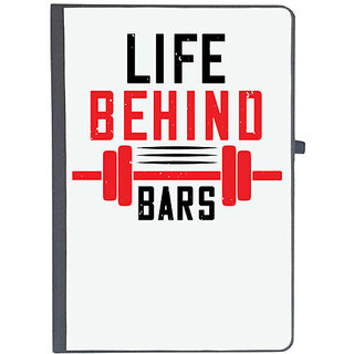                       UDNAG Ruled Notebook Diary 'Gym | life behind bars', [A5 80Pages 80GSM]                                              