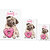 UDNAG Untearable Waterproof Stickers 155GSM 'Pug & Doughnut | A4 x 1pc, A5 x 1pc & A6 x 2pc