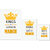 UDNAG Untearable Waterproof Stickers 155GSM 'Birthday | Kings are born in March' A4 x 1pc, A5 x 1pc & A6 x 2pc