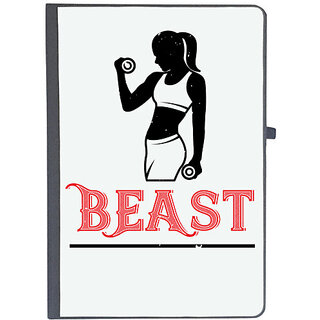                       UDNAG Ruled Notebook Diary 'Gym | beast', [A5 80Pages 80GSM]                                              