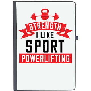                       UDNAG Ruled Notebook Diary 'Gym | strength i like sport powerlifting', [A5 80Pages 80GSM]                                              