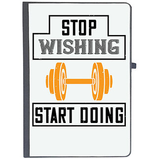                       UDNAG Ruled Notebook Diary 'Gym | stop weshing start doing', [A5 80Pages 80GSM]                                              