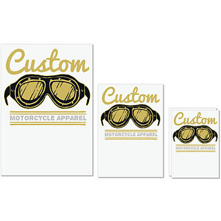                       UDNAG Untearable Waterproof Stickers 155GSM 'Custome motorcycle apparel' A4 x 1pc, A5 x 1pc & A6 x 2pc                                              