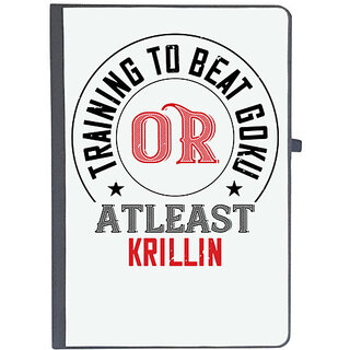                       UDNAG Ruled Notebook Diary 'Gym | training to beat goku or atleast krillin', [A5 80Pages 80GSM]                                              