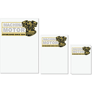 UDNAG Untearable Waterproof Stickers 155GSM 'machina Motor' A4 x 1pc, A5 x 1pc & A6 x 2pc UDNAG Untearable Waterproof Stickers 155GSM 'machina Motor' A4 x 1pc, A5 x 1pc & A6 x 2pc