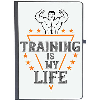                       UDNAG Ruled Notebook Diary 'Gym | traing is my life', [A5 80Pages 80GSM]                                              