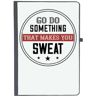                       UDNAG Ruled Notebook Diary 'Gym | go do something that makes you sweat', [A5 80Pages 80GSM]                                              