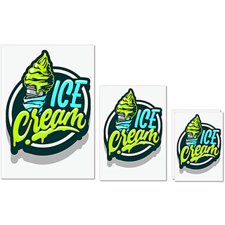                       UDNAG Untearable Waterproof Stickers 155GSM 'Ice Cream' A4 x 1pc, A5 x 1pc & A6 x 2pc                                              