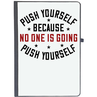                       UDNAG Ruled Notebook Diary 'Gym | push yourself because no one is coming push yourself', [A5 80Pages 80GSM]                                              