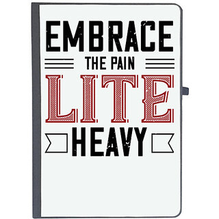                       UDNAG Ruled Notebook Diary 'Gym | embrace the pain lite heavy', [A5 80Pages 80GSM]                                              