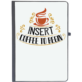                       UDNAG Ruled Notebook Diary 'Coffee | inserrt coffee to begin', [A5 80Pages 80GSM]                                              